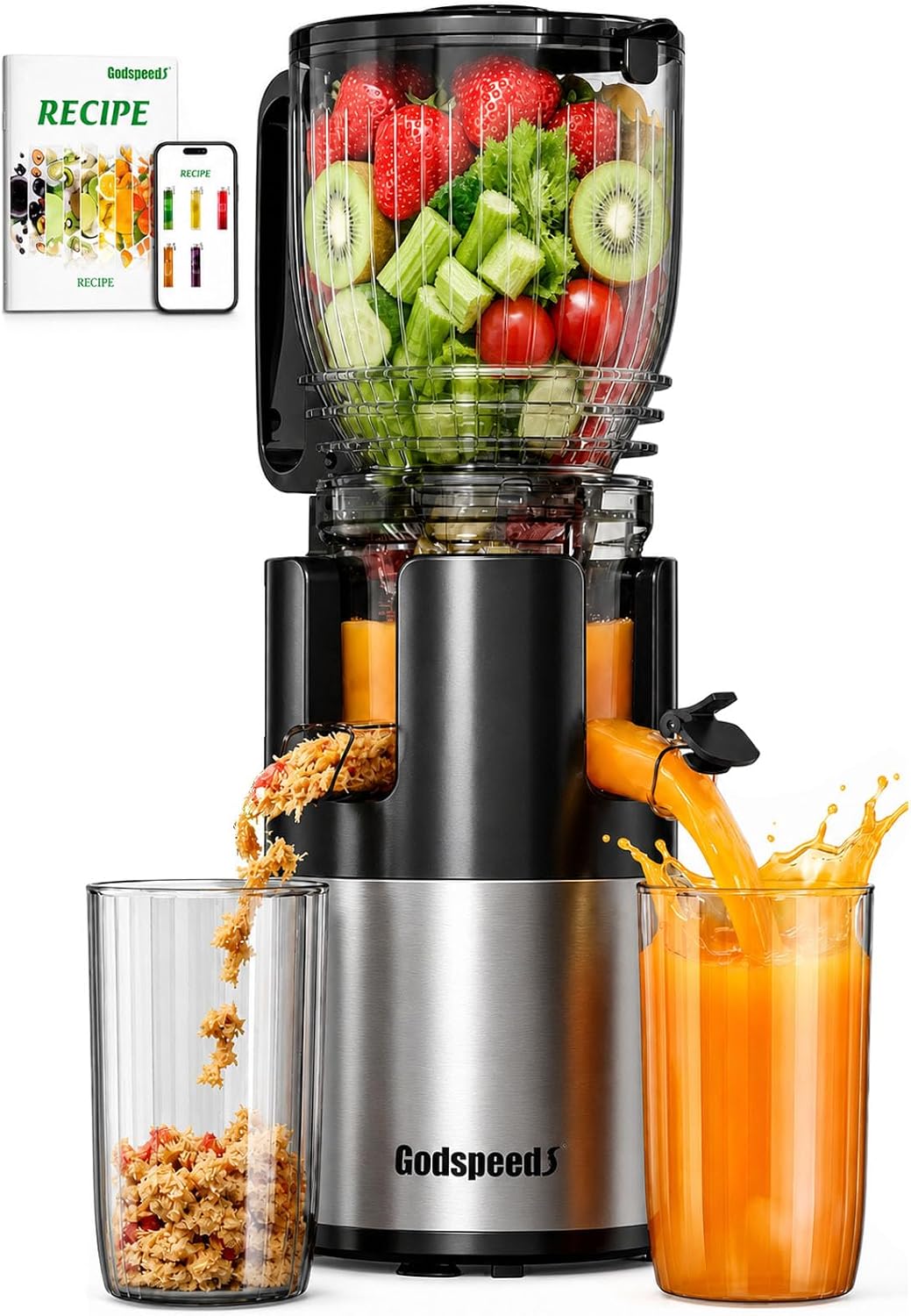 Juicer Cold Press Slow - Extracteur de jus à froid à