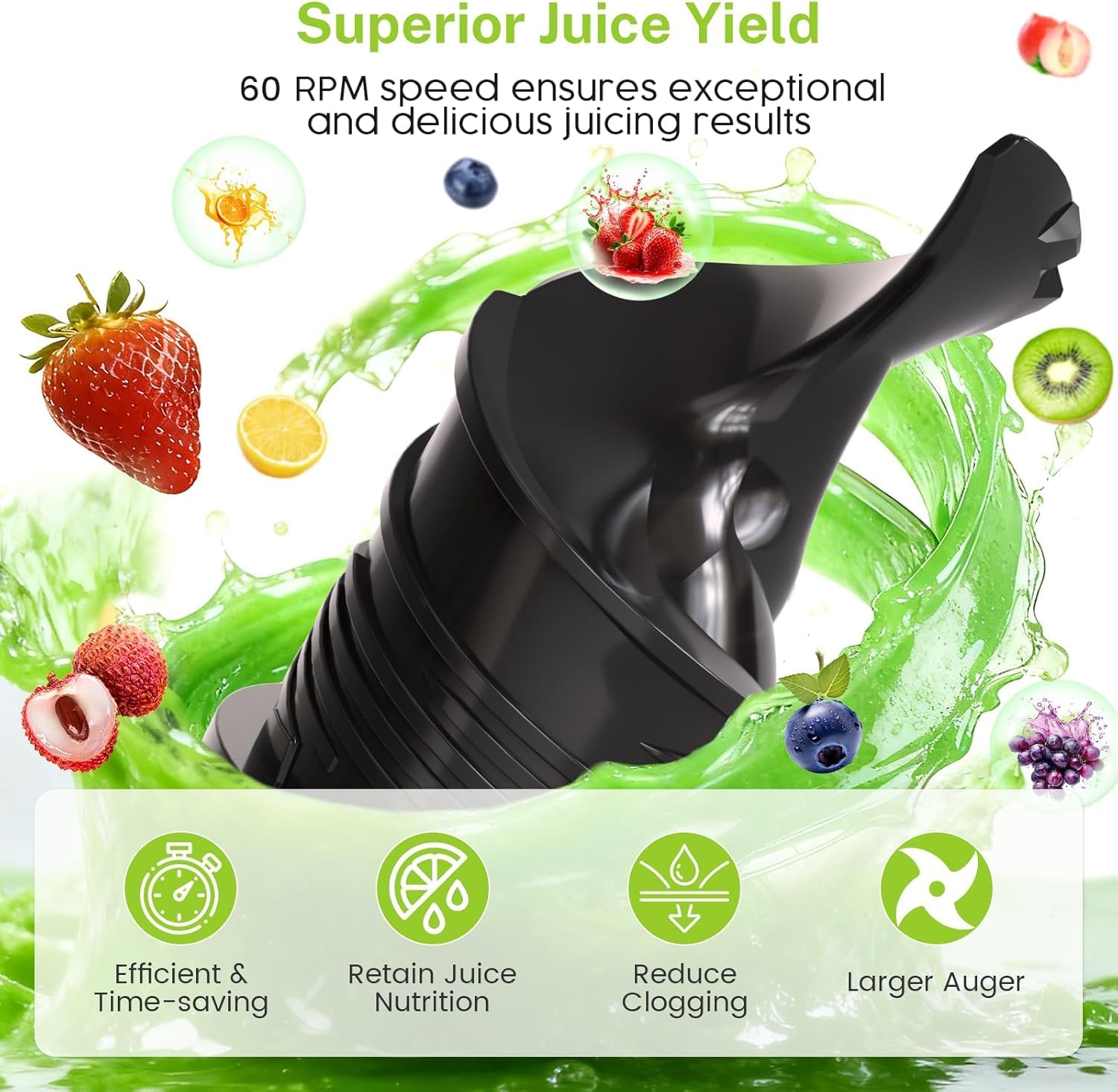 Extracteur de jus à masticatio - Juicer Cold Press Slow avis et prix
