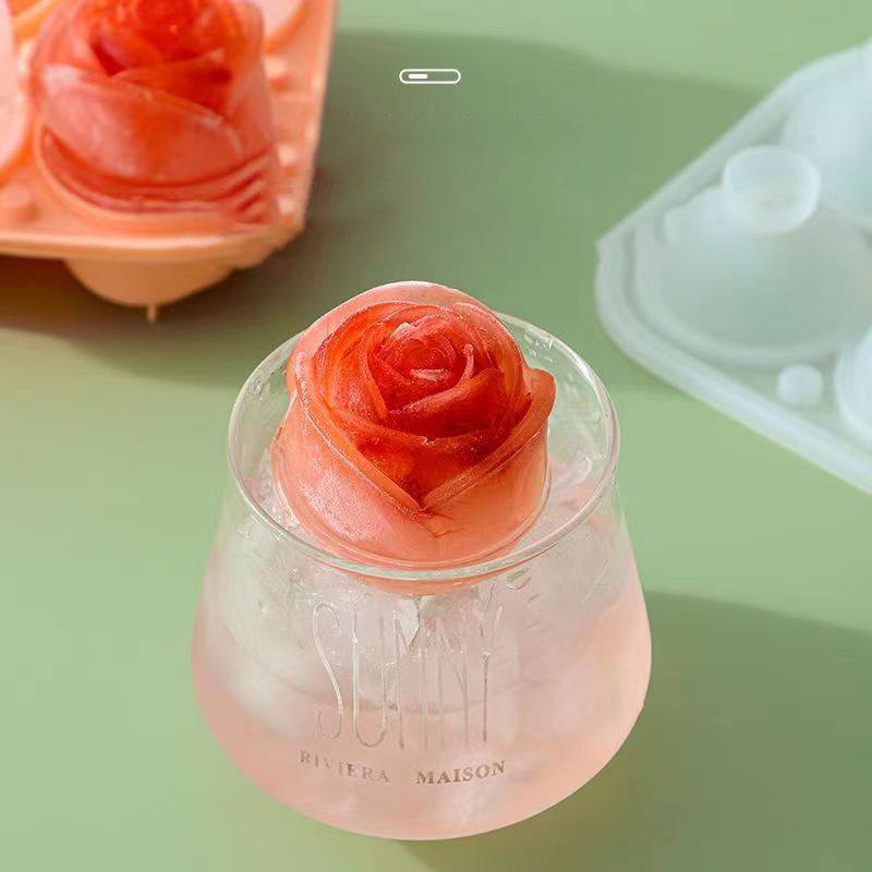 Moules à glace Rose 3D, 4 trou - Kitchen Appliances Rack avis et prix