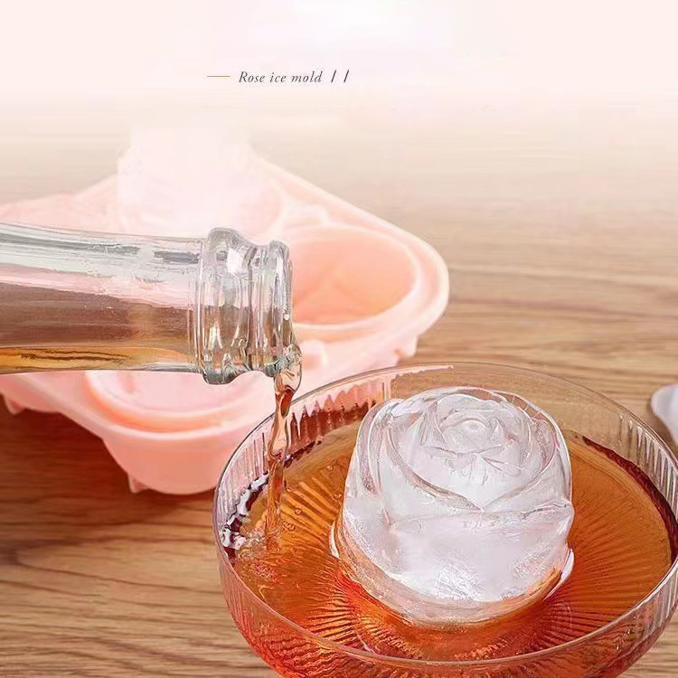 Moules à glace Rose 3D, 4 trou - Kitchen Appliances Rack avis et prix