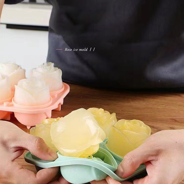 Moules à glace Rose 3D, 4 trou - Kitchen Appliances Rack avis et prix